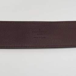 Pre Owned Louis Vuitton Amarante Vernis Leather LV Initiales Waist Belt 90 CM