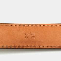 Pre Owned Louis Vuitton Brown Monogram Canvas Skinny Belt 90CM