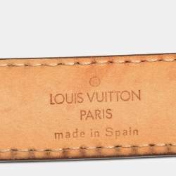 Pre Owned Louis Vuitton Brown Monogram Canvas Skinny Belt 90CM