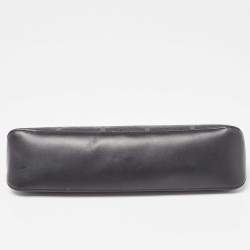 Pre Owned Louis Vuitton Black Leather and Monogram Eclipse Canvas Elizabeth Pencil Pouch 