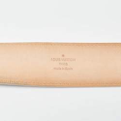 Pre Owned Louis Vuitton Damier Azur Canvas Buckle Belt 95CM