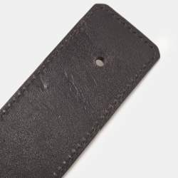 Louis Vuitton Black/Brown Leather Reversible Initiales Belt 85CM