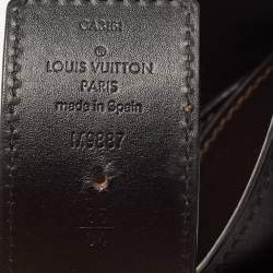 Louis Vuitton Black/Brown Leather Reversible Initiales Belt 85CM