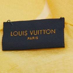 Pre Owned Louis Vuitton Multicolor Ombre Logo Printed Silk Scarf