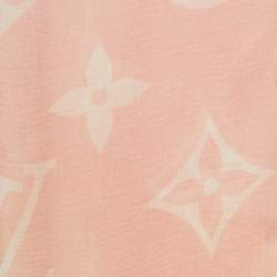 Pre Owned Louis Vuitton Multicolor Ombre Logo Printed Silk Scarf