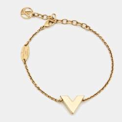 Louis Vuitton Essential V Gold Tone Bracelet