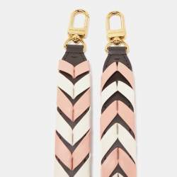 Pre Owned Louis Vuitton Pink/Brown Braided Leather Shoulder Bag Strap