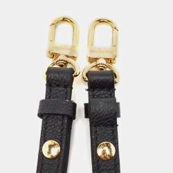 Pre Owned Louis Vuitton Black Leather Adjustable Shoulder Bag Strap