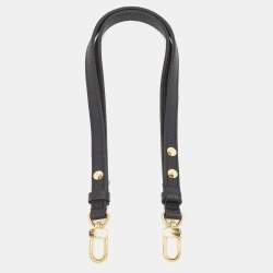 Pre Owned Louis Vuitton Black Leather Adjustable Shoulder Bag Strap