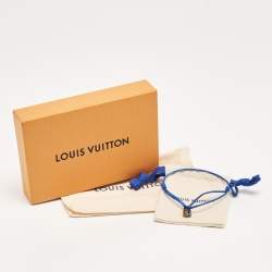 Pre Owned Louis Vuitton Lockit X Doudou Louis Gunmetal Tone Sterling Silver Bracelet
