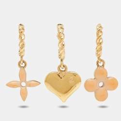 Pre Owned Louis Vuitton Love Letter Timeless Earrings Set (Set of 3)