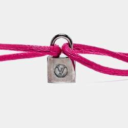 Pre Owned  Louis Vuitton Lockit Sterling Silver Cord Bracelet