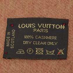 مملوكة مسبقًا Louis Vuitton Red/Brown Logo Cashmere Baroda Muffler