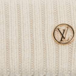 Louis Vuitton Cream Patterned Wool & Cashmere Beanie