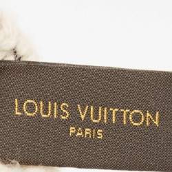 Pre Owned Louis Vuitton Cream Wool Blend Knit Gloves 