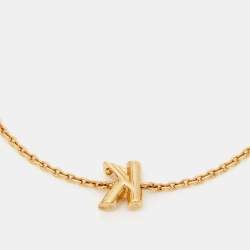 Pre Owned Louis Vuitton LV & Me Letter K Gold Tone Bracelet