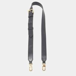 Pre Owned Louis Vuitton Black Leather Bag Shoulder Strap