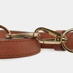 Louis Vuitton Brown Leather Snap Bag Shoulder Strap