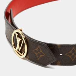 Louis Vuitton Coquelicot Epi Leather LV Circle Reversible Belt 85 CM