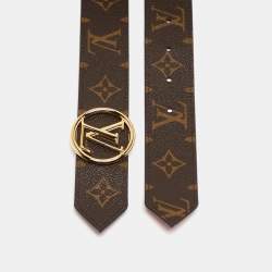 Louis Vuitton Coquelicot Epi Leather LV Circle Reversible Belt 85 CM