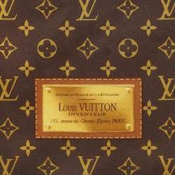 Louis Vuitton Brown Iventeur Monogram Print Silk Square Scarf