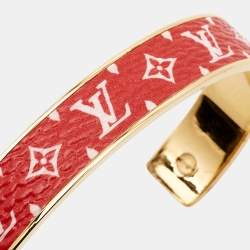 Louis Vuitton Monogram Canvas Gold Tone Bracelet