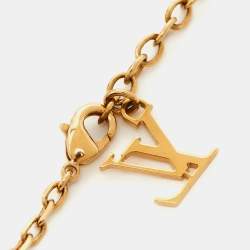 Pre Owned Louis Vuitton Lock Me Heart Resin Gold Tone Necklace