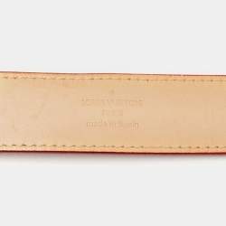 Pre Owned Louis Vuitton Red Monogram Vernis Ceinture Buckle Belt 80CM