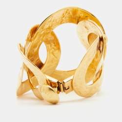 Louis Vuitton Martelé Gold Tone Bracelet