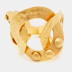 Louis Vuitton Martelé Gold Tone Bracelet