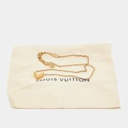 Louis Vuitton Essential V Gold Tone Necklace