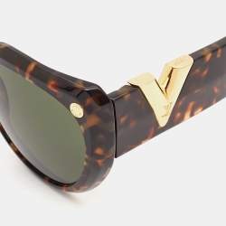 Pre Owned Louis Vuitton Brown Tortoise Z0904W My Fair Lady Sunglasses