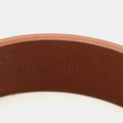 Pre Owned Louis Vuitton Spirit Leather Gold Tone Bracelet