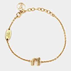 Pre Owned Louis Vuitton LV & Me Letter N Gold Plated Bracelet