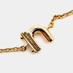 Pre Owned Louis Vuitton LV & Me Letter N Gold Plated Bracelet