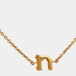 Pre Owned Louis Vuitton LV & Me Letter N Gold Plated Bracelet
