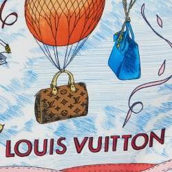 Louis Vuitton Bleu Up And Away Silk Square 90 Scarf