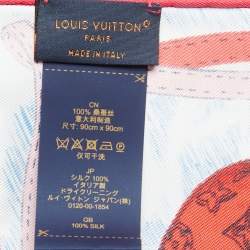Louis Vuitton Bleu Up And Away Silk Square 90 Scarf