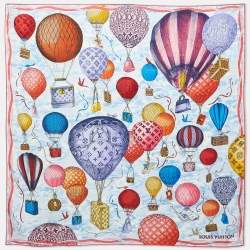 Louis Vuitton Bleu Up And Away Silk Square 90 Scarf