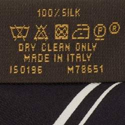Pre Owned Louis Vuitton Black Full of Locks Silk Baby Bandeau Scarf
