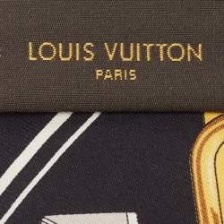 Pre Owned Louis Vuitton Black Full of Locks Silk Baby Bandeau Scarf