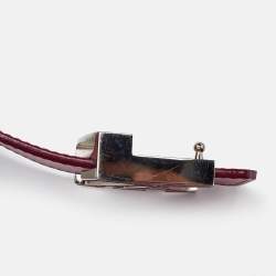 Louis Vuitton Carmine Epi Leather LV Initiales Waist Belt 85CM