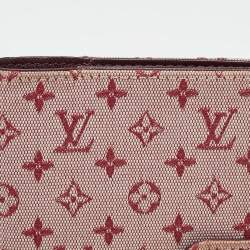 Pre Owned Louis Vuitton Cherry Mini Lin Canvas Small Ring Agenda PM Cover