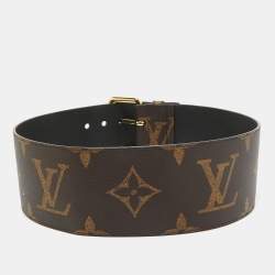 Louis Vuitton Monogram Canvas Oversized Wide Buckle Belt 80CM