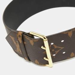Louis Vuitton Monogram Canvas Oversized Wide Buckle Belt 80CM