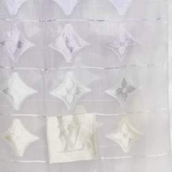 Pre Owned Louis Vuitton Lavender Monogram Silk Organza Stole 
