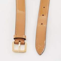 Louis Vuitton Beige Patent Leather Waist Belt 75CM