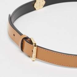 Louis Vuitton Beige Patent Leather Waist Belt 75CM