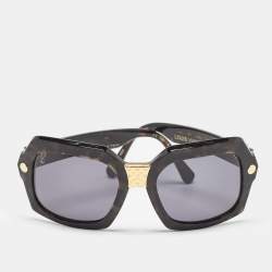 Pre Owned Louis Vuitton Brown Tortoise Z0956W La Dolce Vita Square Sunglasses