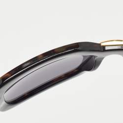 Pre Owned Louis Vuitton Brown Tortoise Z0956W La Dolce Vita Square Sunglasses